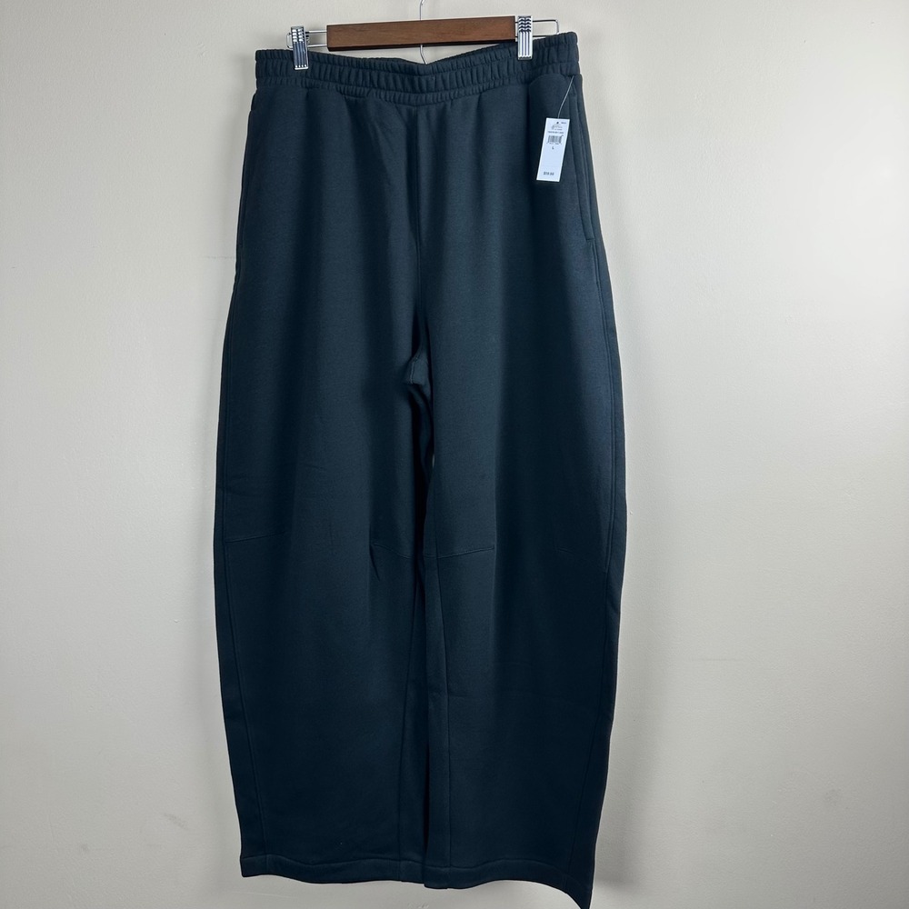 Gap Barrel Leg Sweatpants Women's L Moonless Night Black Back Pockets NWT